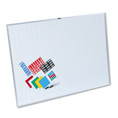 Magna Visual EBK-3648 Lustreboard Planning Kit, Porcelain-On-Steel, 48X36, White/Aluminum