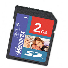Memorex MEM07800 TravelCard, Secure Digital, 2GB