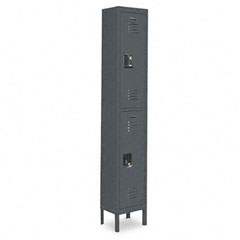 Metal METCQA5091GY Double-Tier Locker, 12w x 18d x 78h, Gray