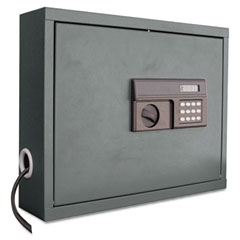 Metal WLAP2016 Wall-Mount Laptop Safe/Security Cabinet, 19-3/4W X 4-3/4D X 15-3/4H, Charcoal
