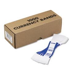 MMF 216070C08 Self-Adhesive Currency Straps, Blue, $100 In Dollar Bills, 1000 Bands/Box