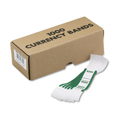 MMF 216070D02 Self-Adhesive Currency Straps, Green, $200 In Dollar Bills, 1000 Bands/Box