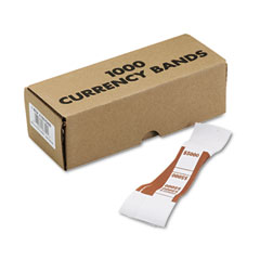 MMF 216070I09 Self-Adhesive Currency Straps, Brown, $5,000 In $50 Bills, 1000 Bands/Box
