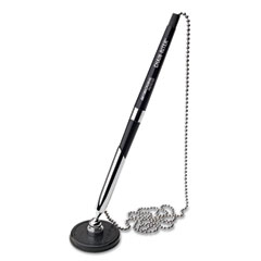 MMF 28804 Chain-Riter Stick-On Ballpoint Counter Pen, Black Ink, Fine