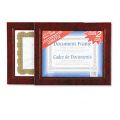 Nu-Dell 21200 Leatherette Document Frame, 8-1/2 X 11, Burgundy, Pack Of Two