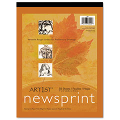Pacon 3440 Art1St Newsprint Pads, 30 Lbs., 9 X 12, White, 500 Sheets/Pad