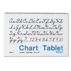 Pacon 74520 Chart Tablets, Unruled, 24 X 16, White, 25 Sheets/Pad
