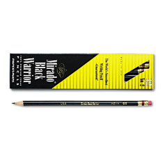 Papermate 2254 Mirado Black Warrior Woodcase Pencil, Hb #2, Black Matte Barrel, Dozen