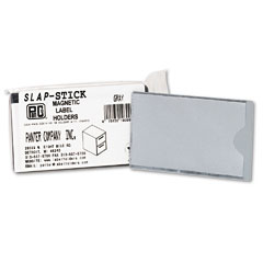 Panter MAG-LH-GY Slap-Stick Magnetic Label Holders, Side Load, 4-1/4 X 2-1/2, Gray, 10/Pack