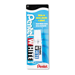 Pentel 100-W Permanent Marker, Broad Tip, White