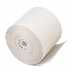 Accufax 02677 Paper Rolls, One-Ply Recycled Receipt Roll, 2-1/4" X 150 Ft, White, 100/Carton