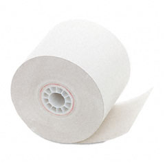 Accufax 02835 Paper Rolls, One-Ply Recycled Receipt Roll, 2-1/4" X 150 Ft, White, 12/Pack