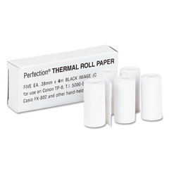 Accufax 05228 Thermal Calculator Rolls, 1-1/2" X 14 Ft, White, 5/Pack
