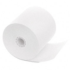 Accufax 09862 Single-Ply Cash Register/Pos Rolls, 3-1/4" X 240 Ft., White, 5/Pack