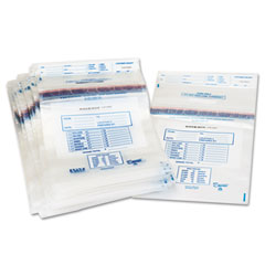 Accufax 58013 Clear Disposable Plastic Coin Tote, 50 Lb Capacity, 6.5 Mil, 13 X 22, 100/Box