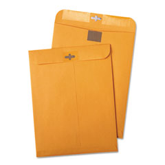 Quality Park 43568 Postage Saving Clear-Clasp Kraft Envelopes, 9 X 12, Light Brown, 100/Box