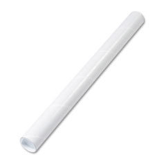 Quality Park 46008 Fiberboard Mailing Tube, Recessed End Plugs, 24 X 2, White, 25/Carton