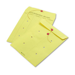Quality Park 63576 Colored Paper String & Button Interoffice Envelope, 10 X 13, Yellow, 100/Box