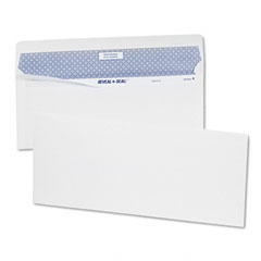 Quality Park 67012 Reveal-N-Seal Business Envelope, Contemporary, #10, White, 40/Box