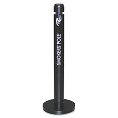 RCP R1-BK Smokers Pole, Round, Steel, Black