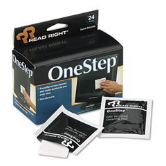 Read Right RR1209 Onestep Screen Cleaner, 5 X 5, 24/Box