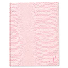 Rediform A10PNK2 Large Executive Notebook W/Cover, College/Margin, Pink, 75 Sheets