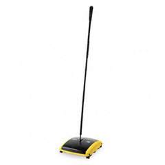 RCP 421388BLA Dual Action Sweeper, Boar/Nylon Bristles, 42" Steel/Plastic Handle, Black/Yellow
