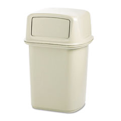 RCP 9171-88BG Ranger Fire-Safe Container, Square, Structural Foam, 45 Gal, Beige