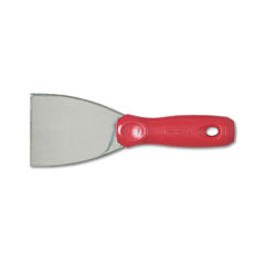 RCP 9H15 3" Putty Knife, Carbon Steel Blade, Contoured Red Handle