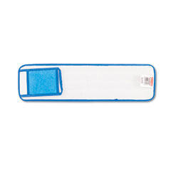 RCP Q415BE Hygen Wet Pad W/Scrubber, Nylon/Polyester Microfiber, 18" Long, Blue