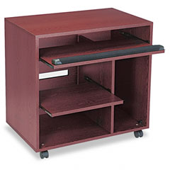 Safco 1901MH Ready-To-Use Pc Workstation, 31-3/4W X 19-3/4D X 31-3/8H, Mahogany Laminate Top