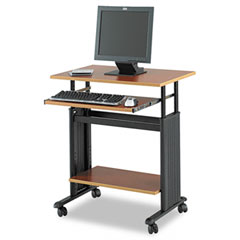 Safco 1925CY 28" Wide Adjustable Height Workstation, 22D X 34H, Cherry Laminate