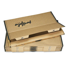 Safco 3008TS Fiberboard Portfolio W/Metal Turnbuckles, 1-1/8" Cap, 36-1/2 X 24-1/4, Sand/Blk