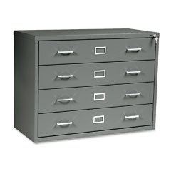 Safco 4930CH Four-Drawer Computer Disk/Data Cabinet, 37W X 17-1/2D X 27-3/4H, Charcoal