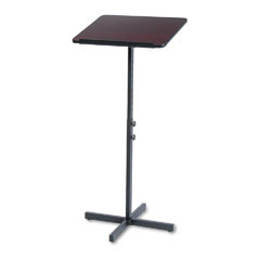 Safco 8921MH Adjustable Speaker Stand, 21W X 21D X 30H To 46H, Mahogany/Black