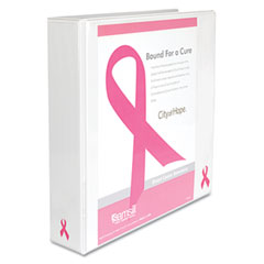 Samsill 10054 Breast Cancer Awareness View Binder, 2" Capacity, White