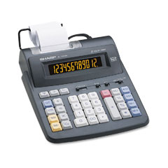 Sharp SHREL1192BL EL1192BL Two-Color Printing Calculator, 12-Digit LCD, Black/Red