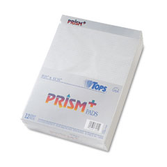 Tops 76584 Prism+ Quadrille Perforated Pads, 8-1/2 X 11-3/4, Gray, 50 Sheets/Pad