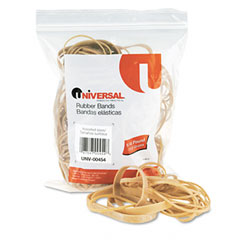 Universal 00454 Rubber Bands, Size 54, Assorted Lengths, 1/4Lb Pack