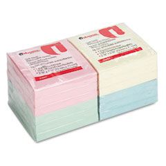 Universal 35669 Standard Self-Stick Notes, 3 X 3, 4 Pastel Colors, 12 100-Sheet Pads/Pack