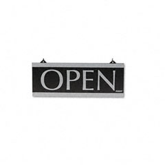 US Stamp 4246 Century Series Reversible Open/Closed Sign, W/Suction Mount, 13 X 5, Black