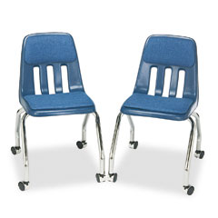 Virco 9050P51 Padded Teacher'S Chair, 18-5/8 X 21 X 30, Navy