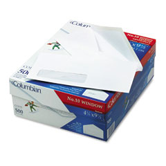 Mead Westvaco WEVCO170 Poly-Klear Single Window Envelopes, #10, White, 500/Box