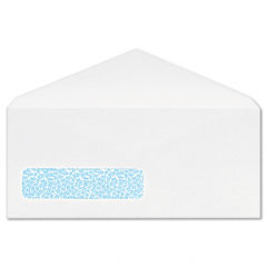 Mead Westvaco WEVCO171 Poly-Klear Single Window Envelopes, Privacy Tint, #10, White, 500/Box