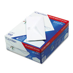 Mead Westvaco WEVCOR02 Gummed Flap Business Envelope, V-Flap, #10, White, Recycled, 500/Box