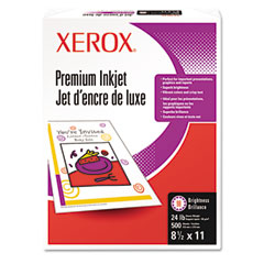 Xerox 3R13037 Premium Inkjet Paper, 95 Brightness, 24Lb, 8-1/2 X 11, White, 500 Sheets/Ream