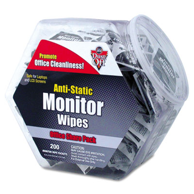 Cleaningcomputer Screen on Antistatic Monitor Wipes  Office Share Pack  5 X 6  200 Individual