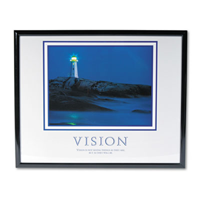 Motivational Framed Prints on Vision Lighthouse  Framed Motivational Print  30 X 24 By Advantus