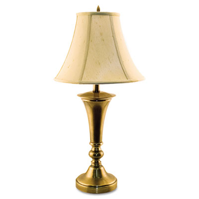 Antique Brass Desk Lamp on Way Incandescent Table Lamp With Bell Shade  Antique Brass Finish  27