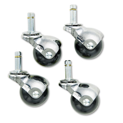 Office Chair Caster Wheels on Casters  75 Lbs  Caster  Vinyl  Black  4 Set By Master Caster